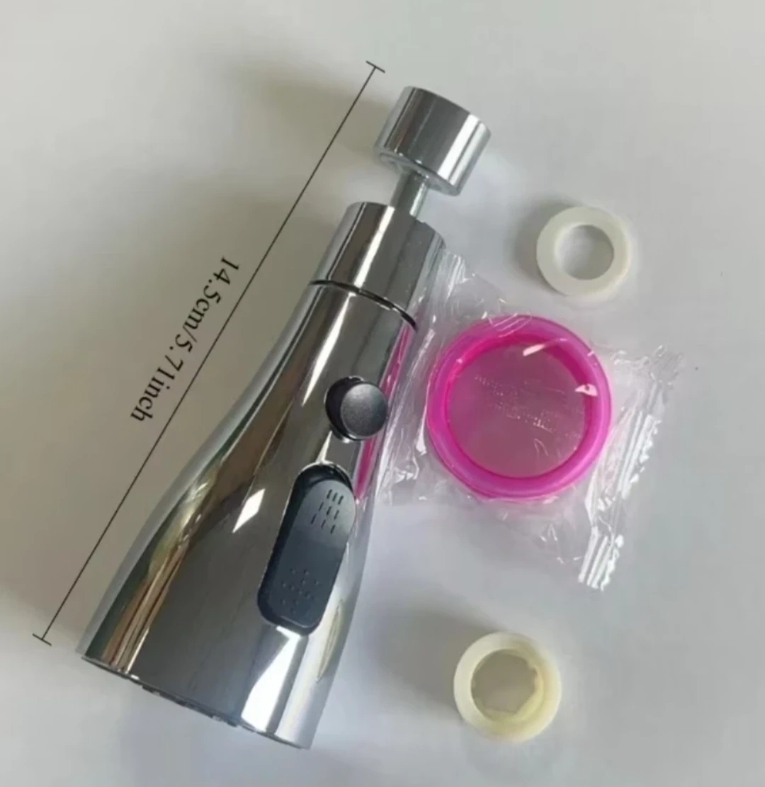 Chrome Kitchen Faucet Sprayer Head with 2 Modes - photo 2
