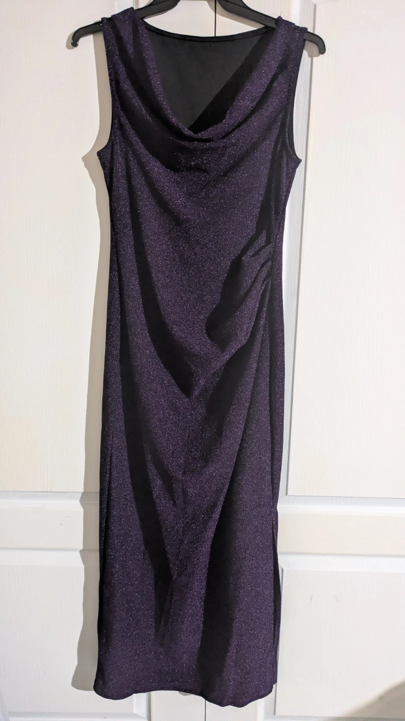 Purple Shimmer Midi Dress - photo 3