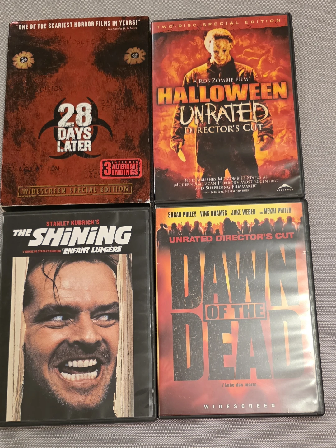 🎃 Set of 4 Horror Movie DVDs