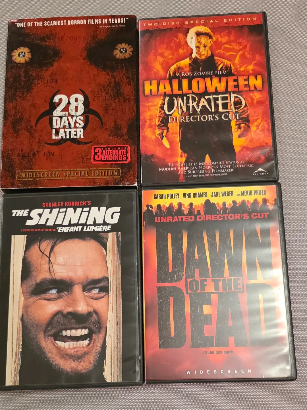 🎃 Set of 4 Horror Movie DVDs