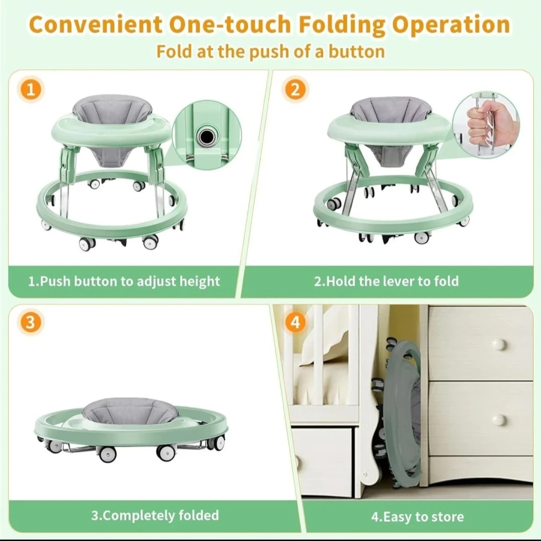 New<> Collapsible Baby Walker in Green - photo 4