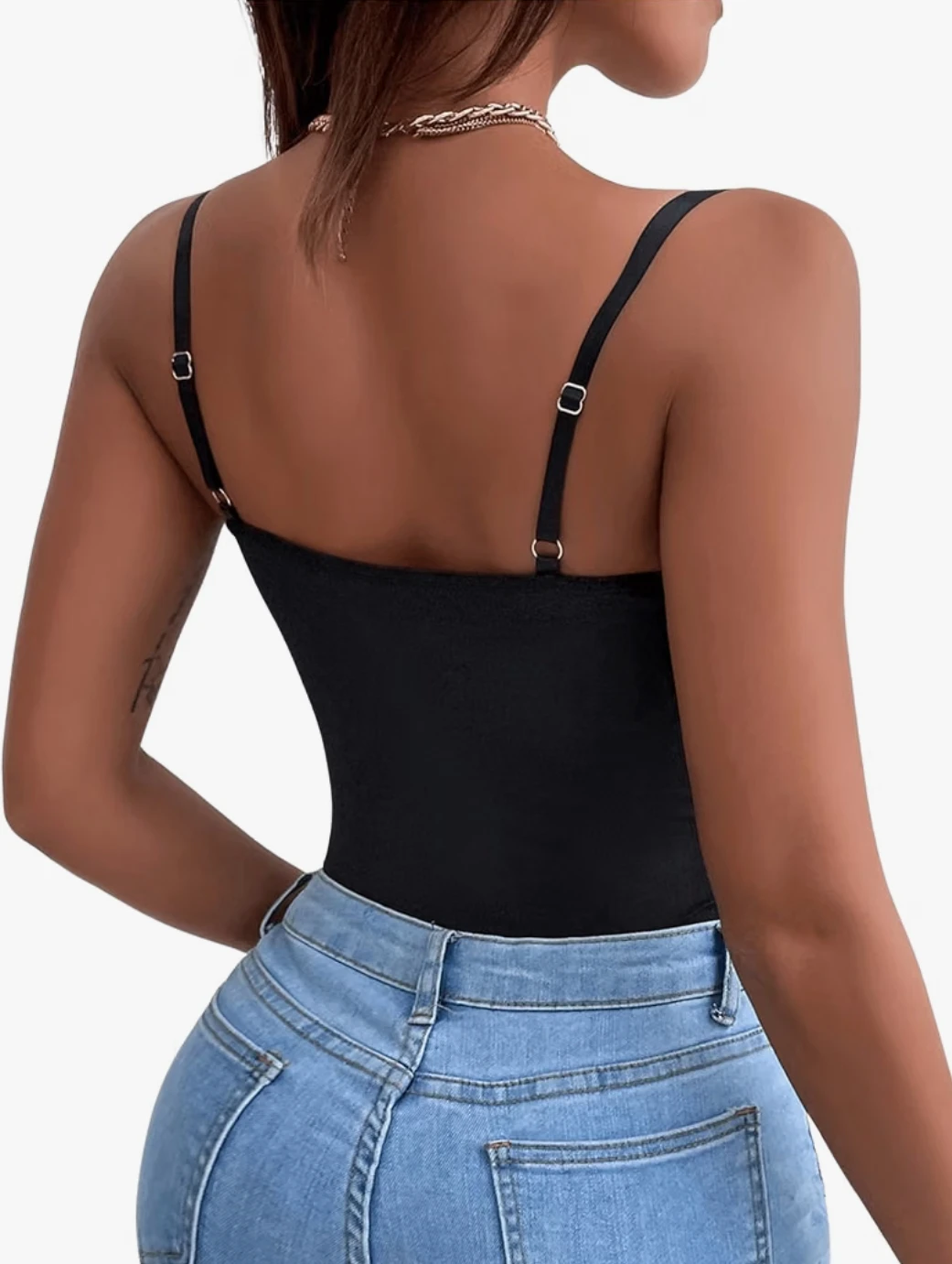 🏈Brand New Women's Black Lace Bodysuit Top — Size M (fits M/L)🏈 - photo 2