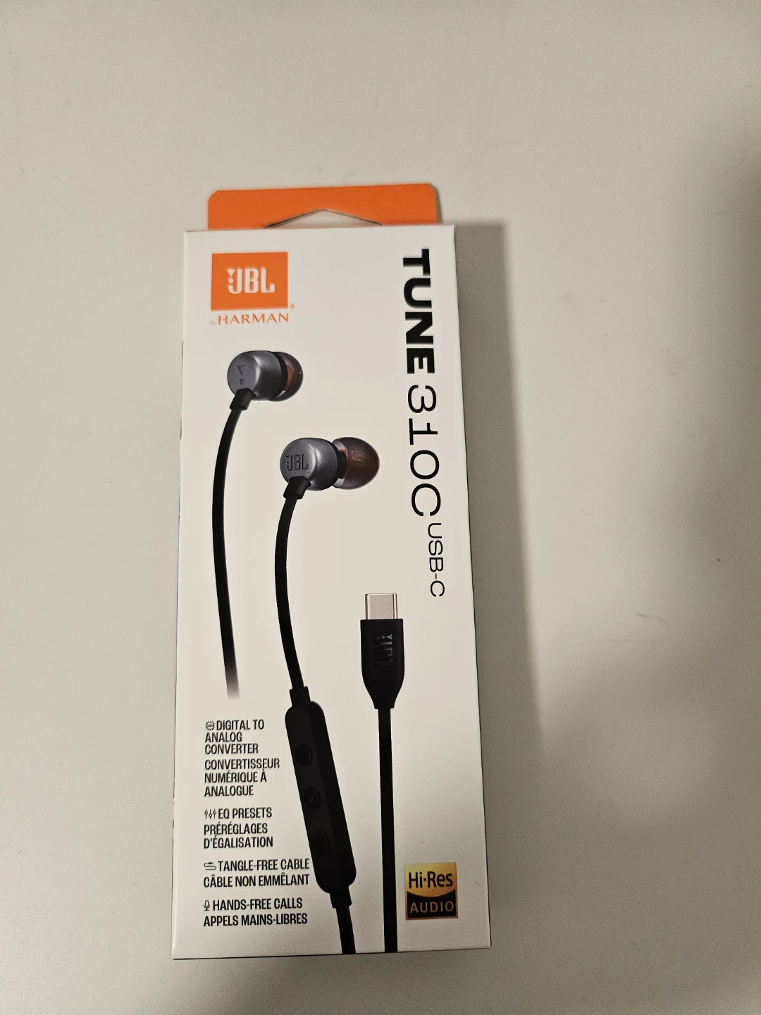 JBL Tune 310C USB-C Wired Earbuds. UNOPENED.
