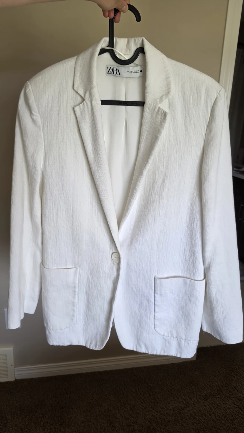 Zara white blazer size S