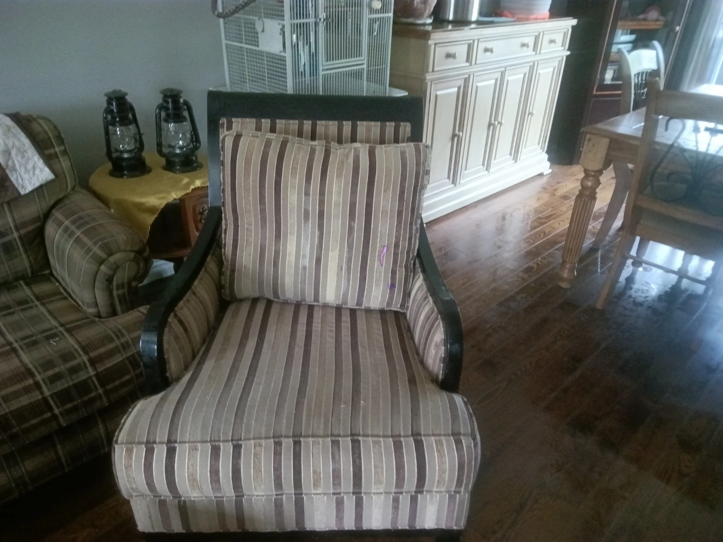 🏈Striped accent chair - photo 2