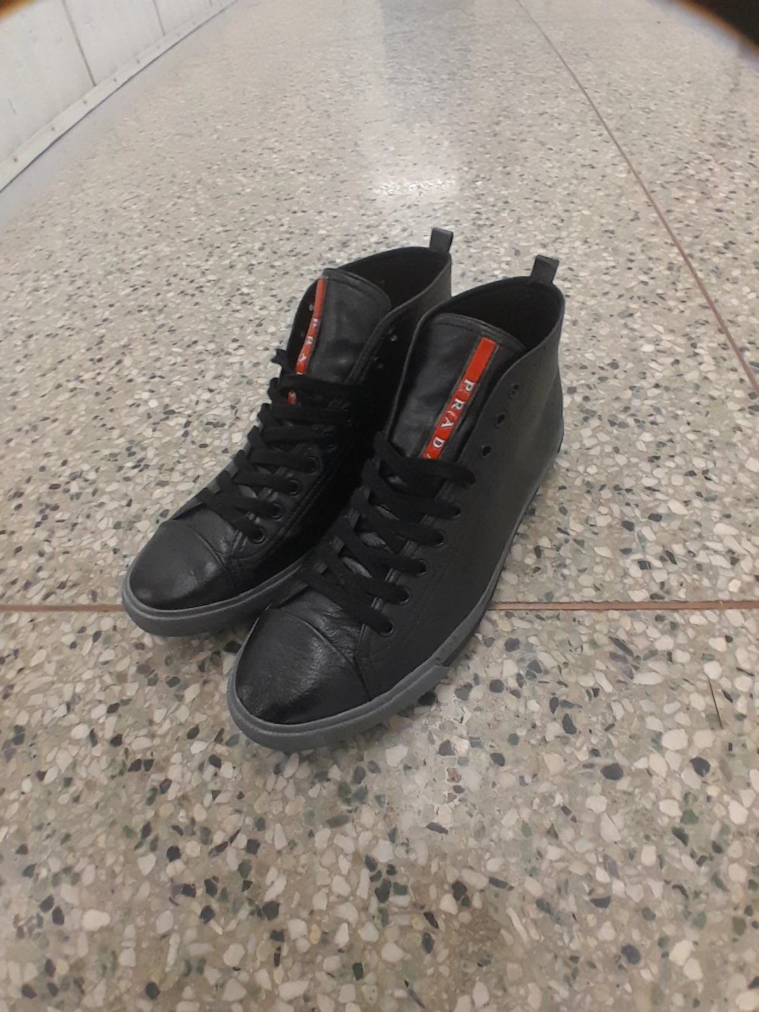 Prada high-top black sneakers  Elite Men's Size 9.5 - photo 5