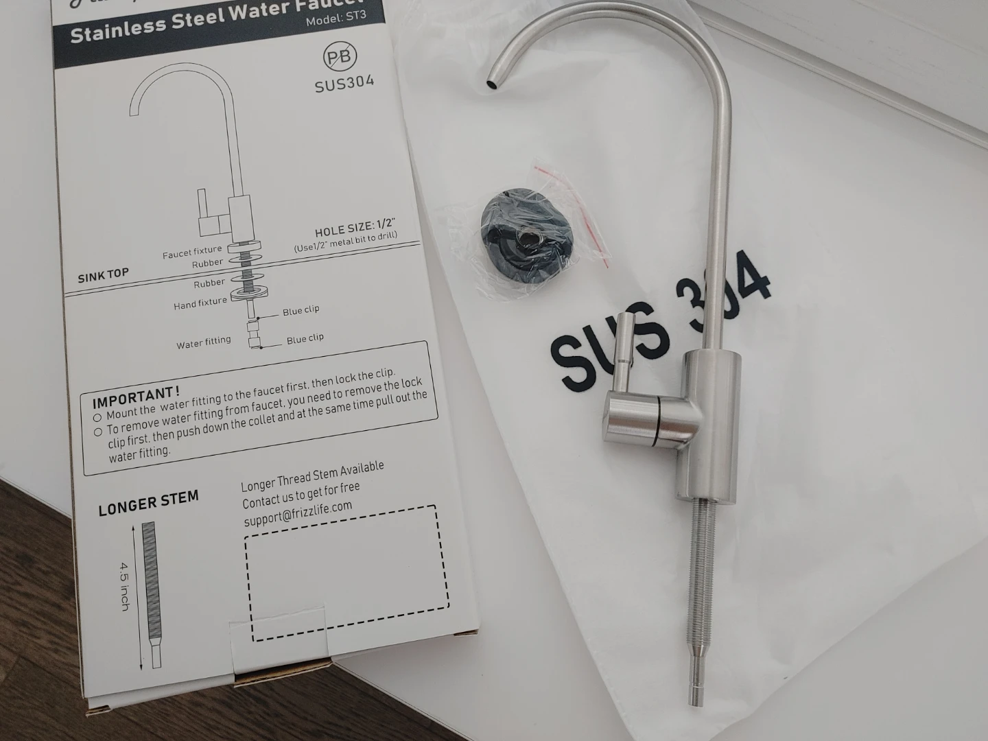 Frizzlife ST3 Stainless Steel Water Spigot