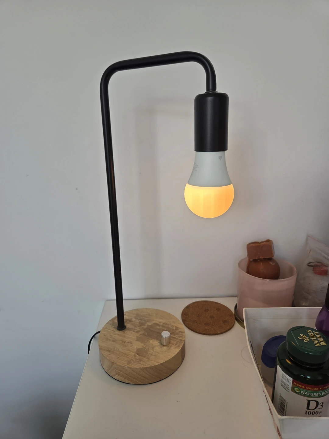 Minimalist Black and Wood Table Lamp - photo 5