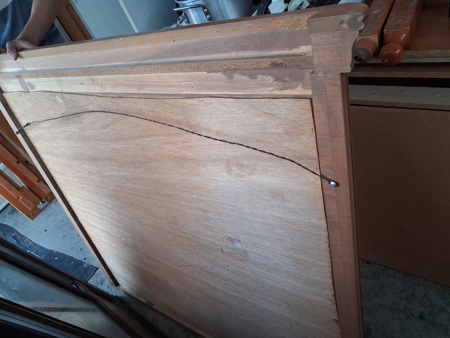 Large wooden framed mirror - photo 2