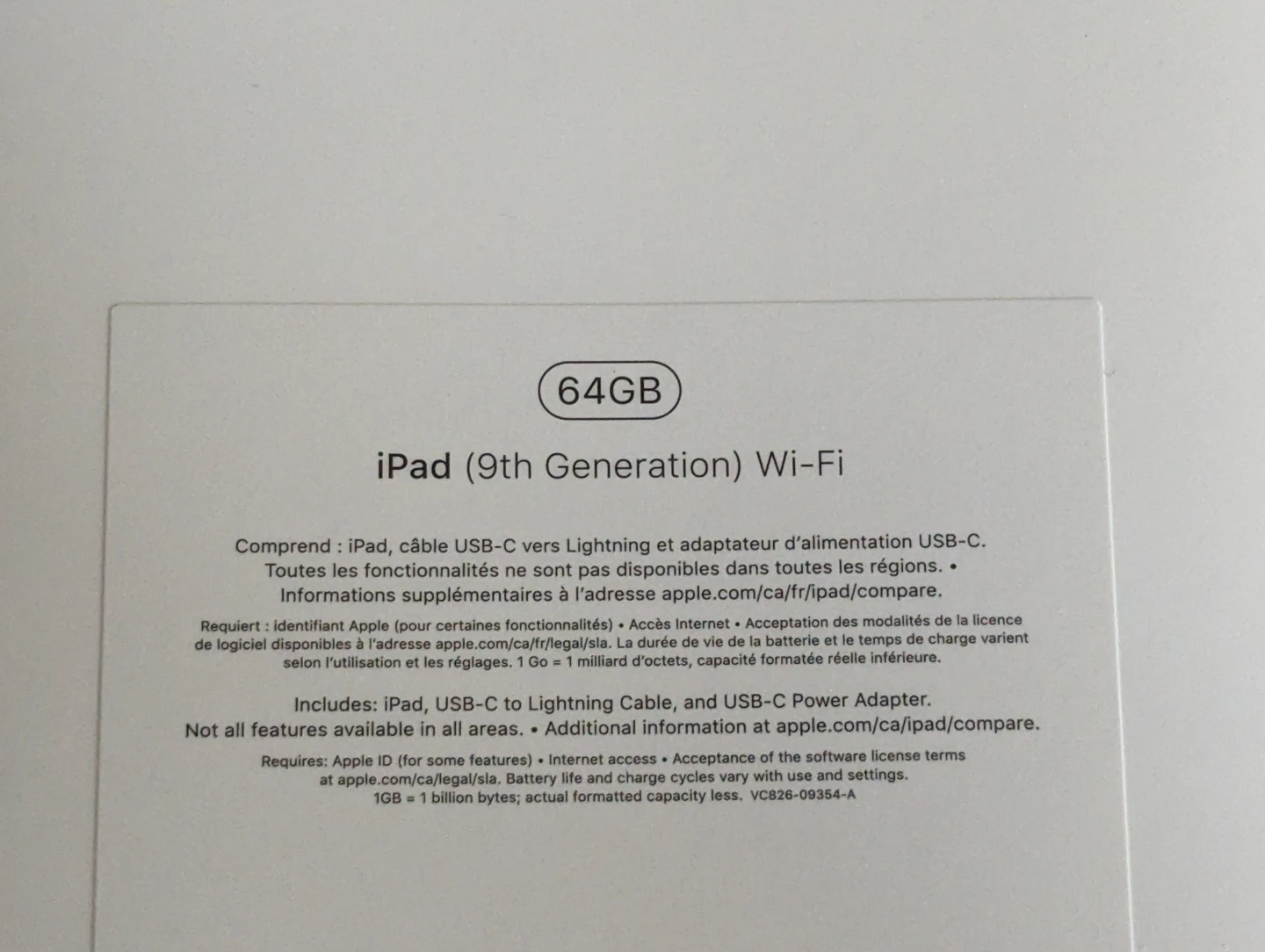 New Silver Apple iPad 9th Gen 64GB Wi-Fi