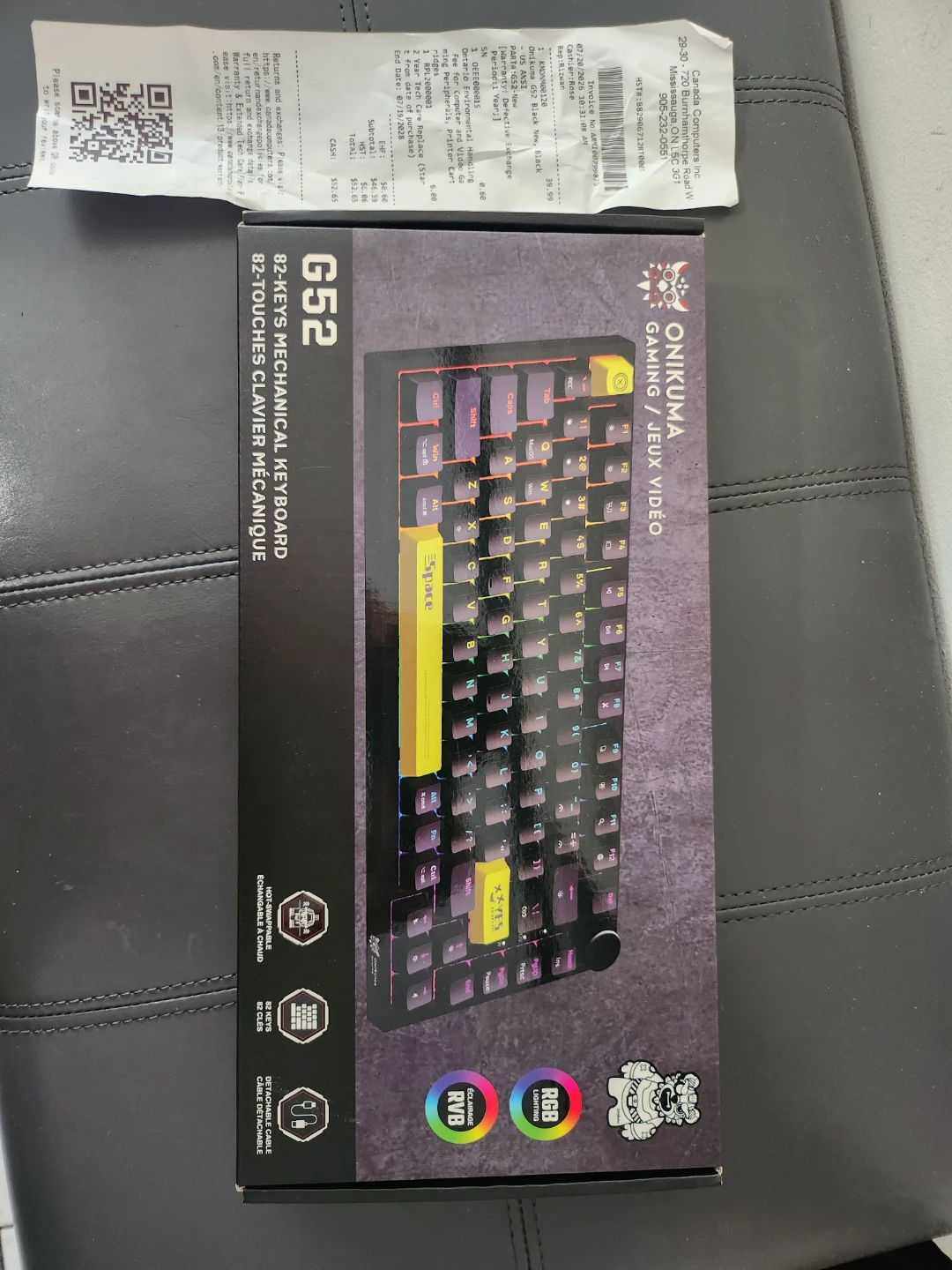Onikuma G52 Mechanical Keyboard COMES WITH WARRENTY
