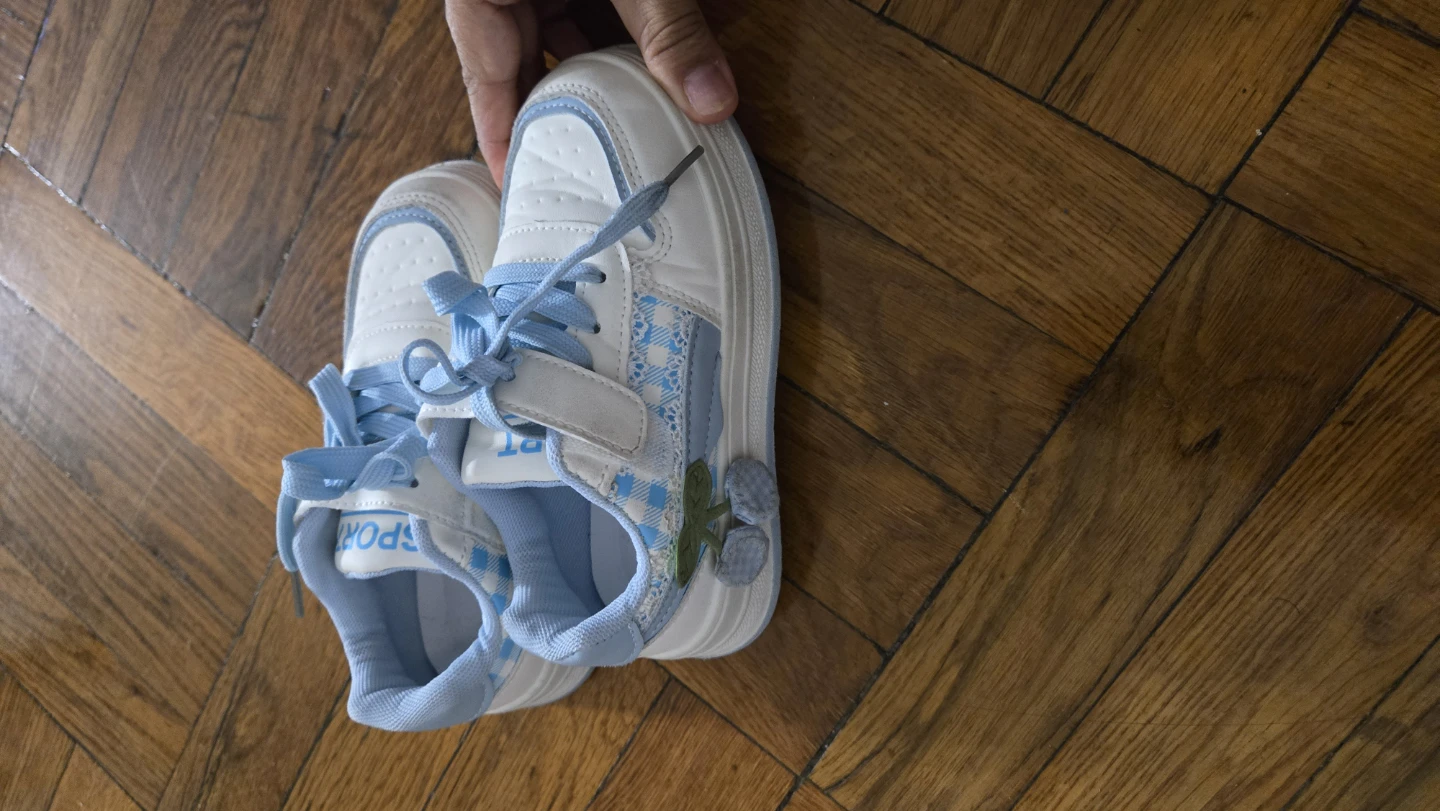 Kids Sport Shoes White and Blue - photo 2