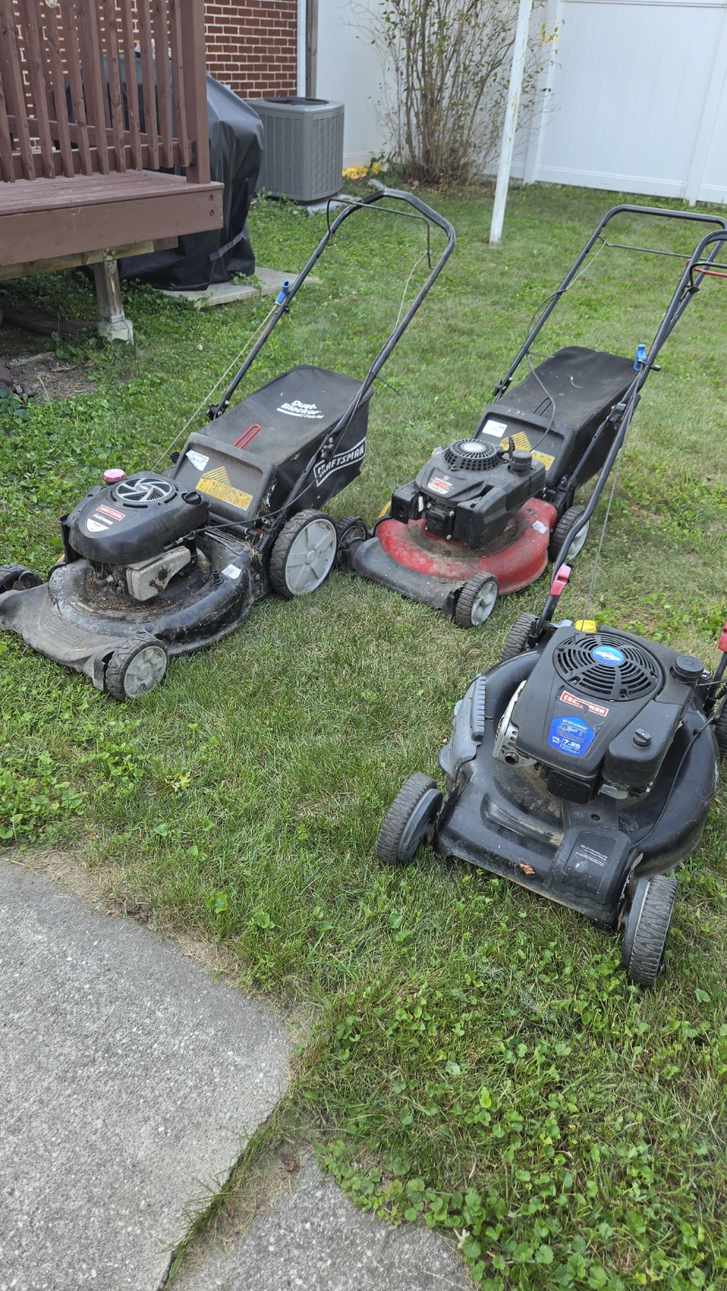 3 lawnmowers
