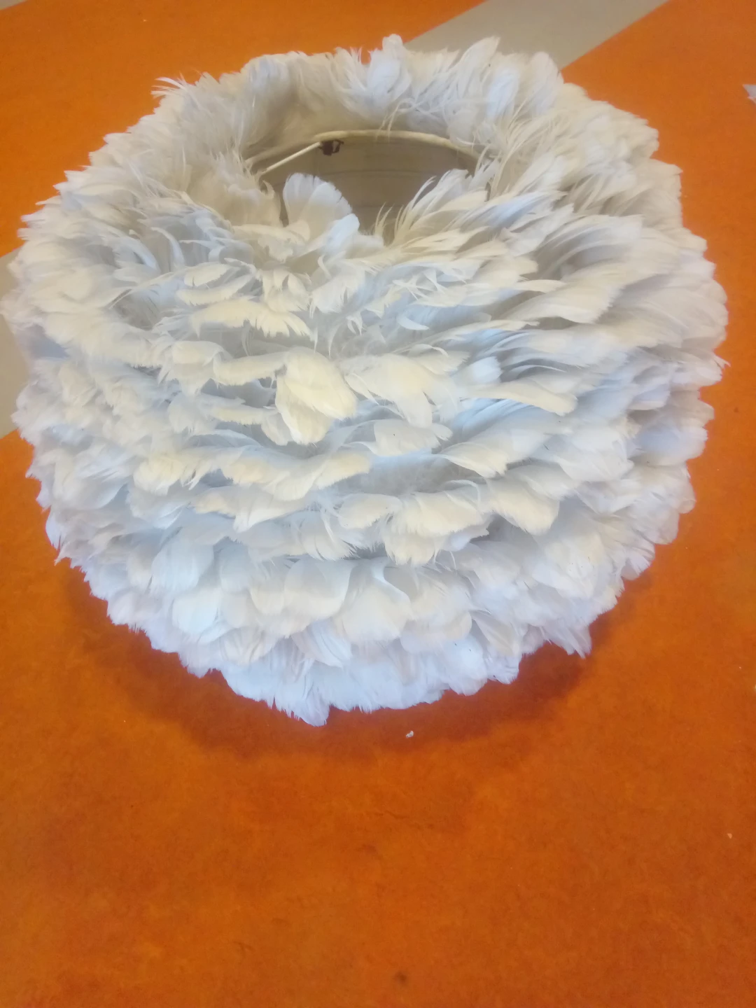 White Feather Lampshade