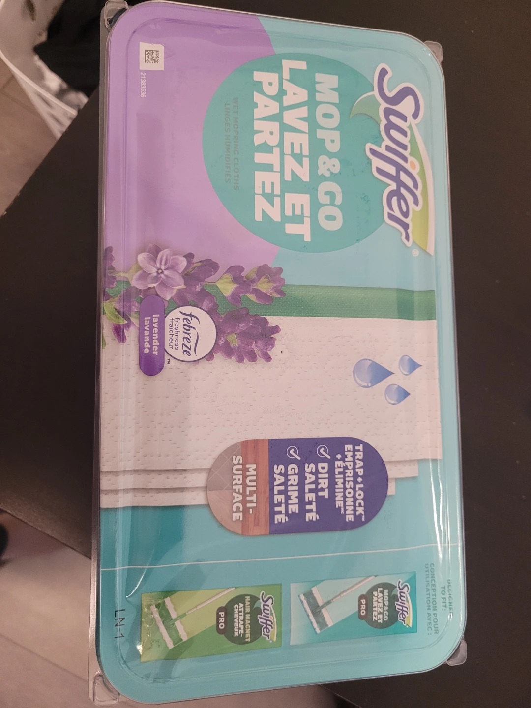 Swiffer Mop & Go Wet Mopping Cloths Lavender