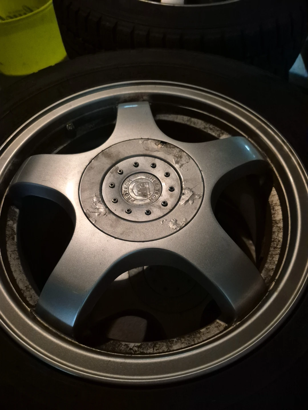 Winter tires on aluminum rims