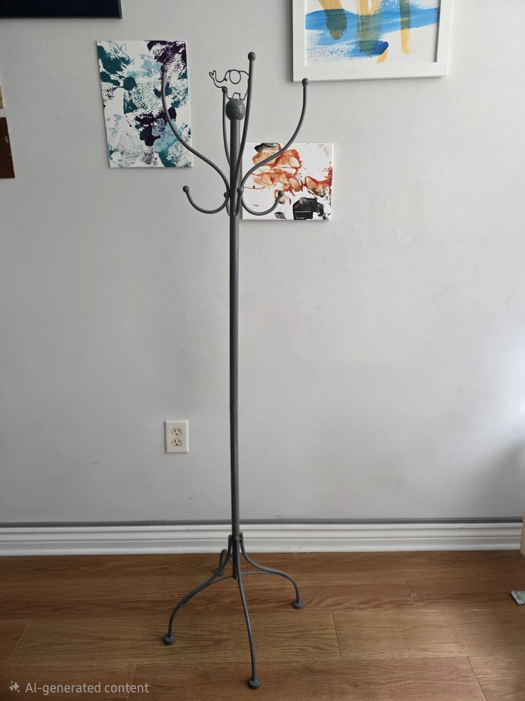 Kids Metal Coat Rack with Elephant Detail