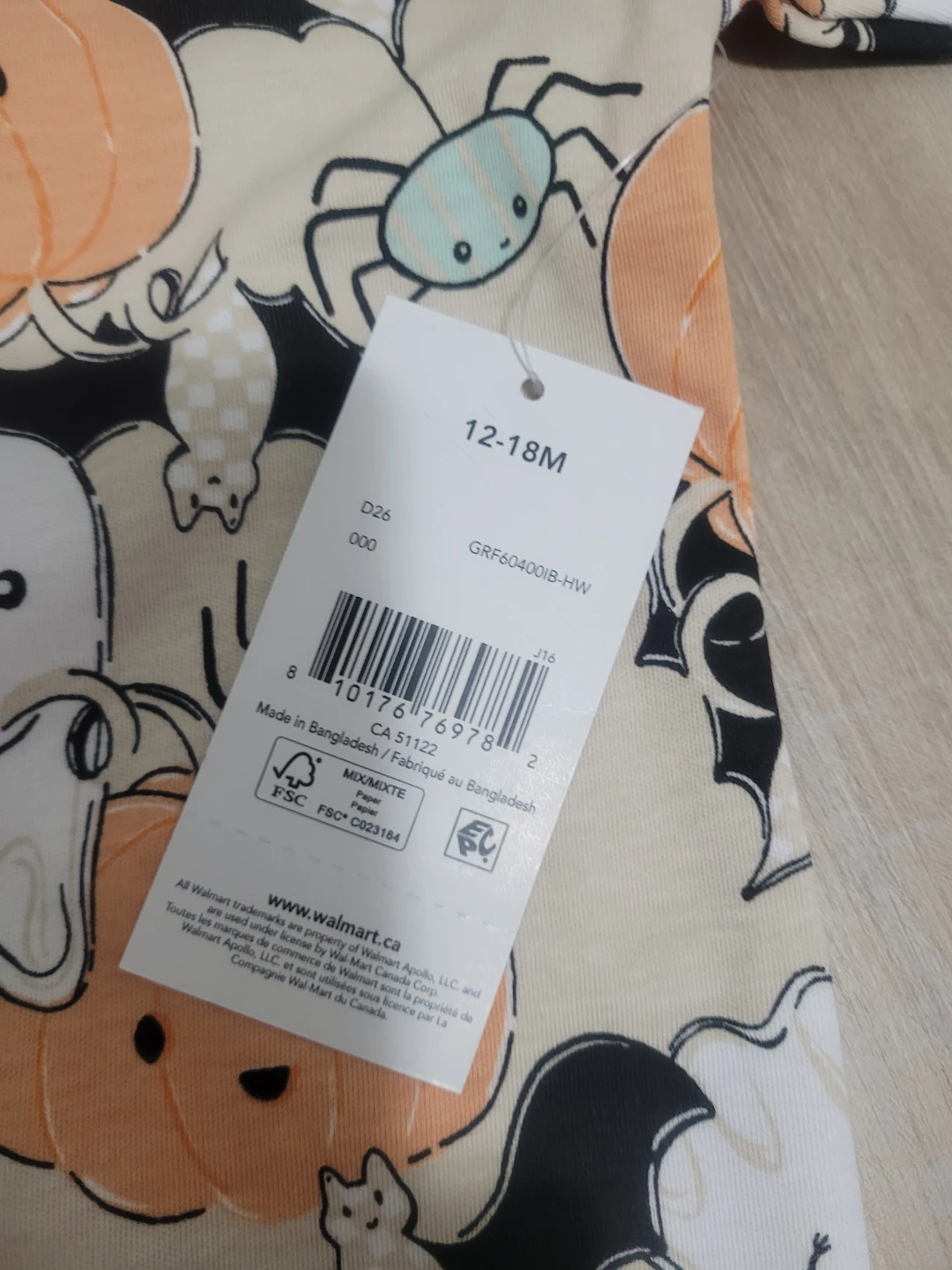 George Baby Halloween Sleeper 12-18M