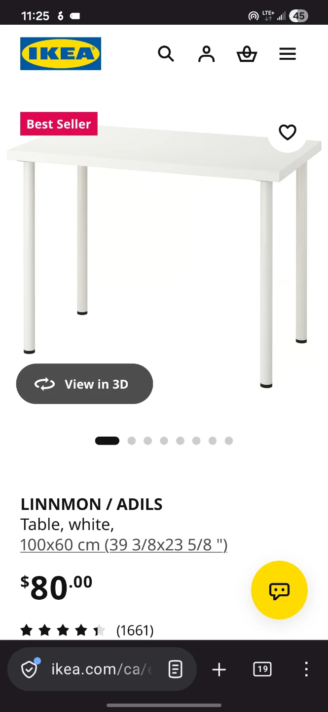 *Ikea Linnmon/Adils Table-Excellent Condition - photo 3