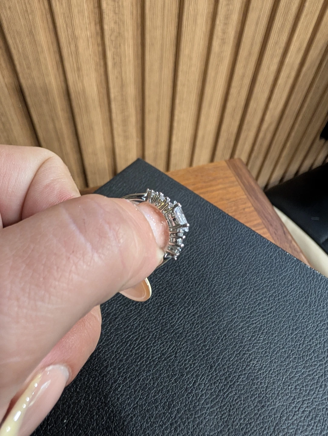 Silver-Tone Marquise Cut Fashion Ring - photo 2