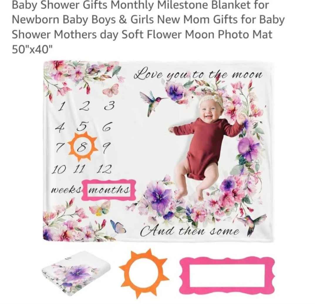 Baby Monthly Milestone Blanket