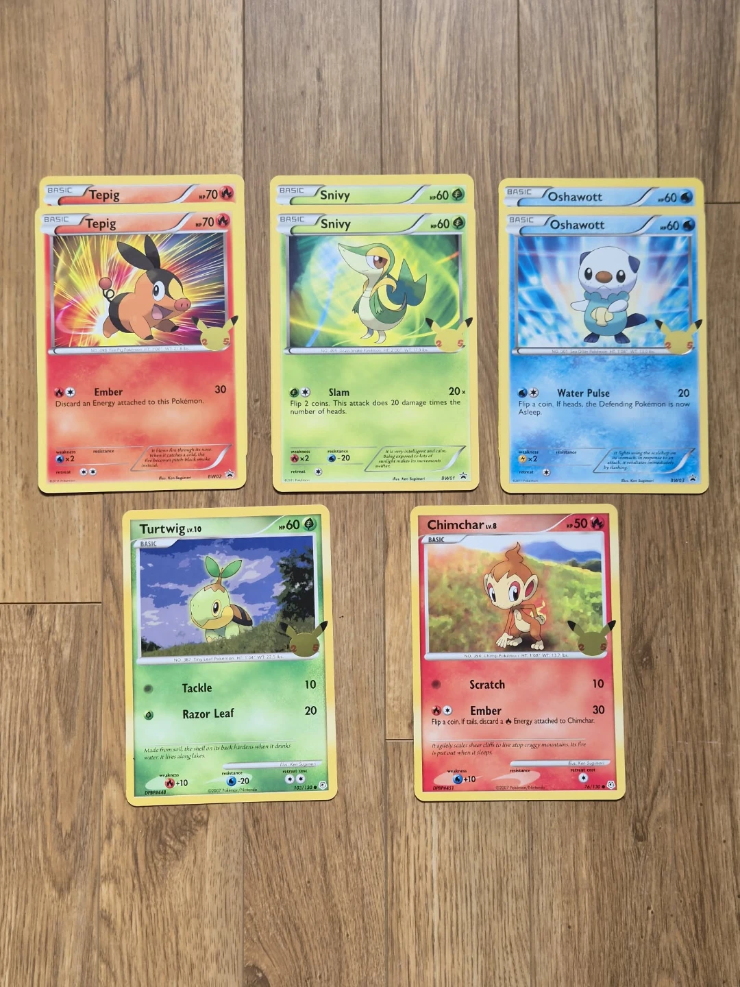 Read Bio | Pokemon 25th Anniversary Large Card Lot