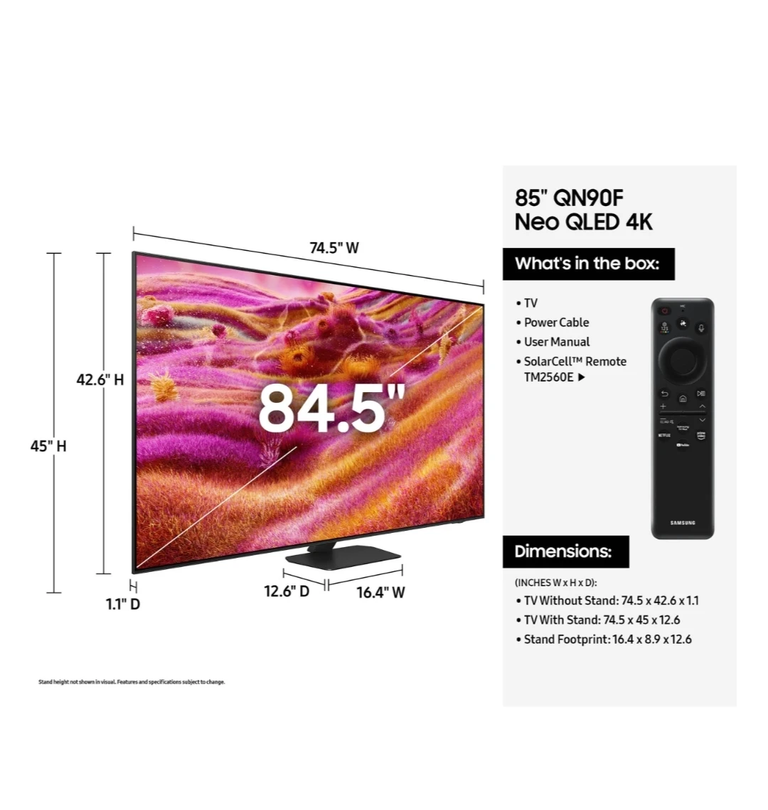 Samsung 85" QN90F Neo QLED 4K Smart TV - photo 3