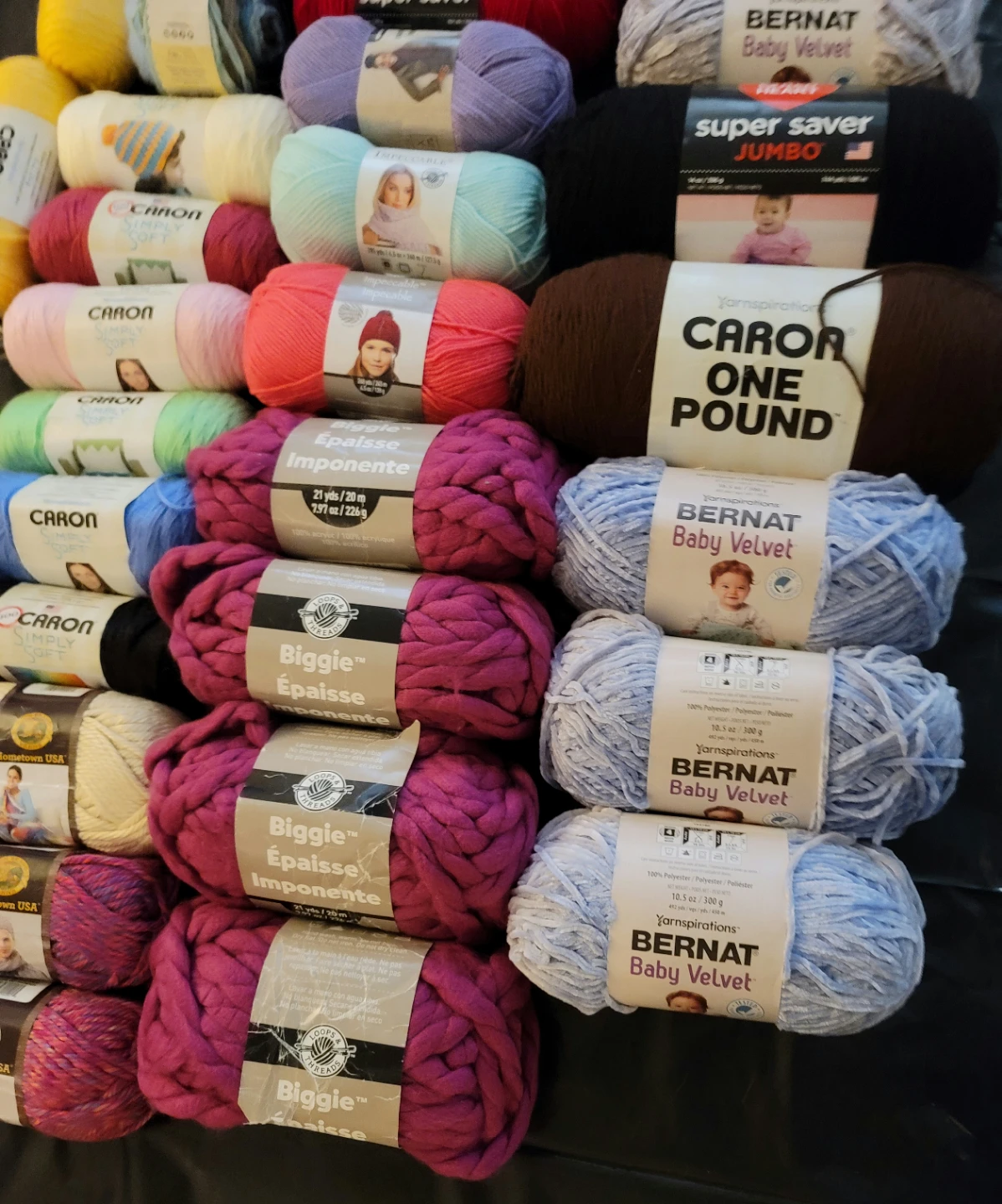 Assorted Craft Yarn Bundle over 55 Pcs new in a bin - photo 4