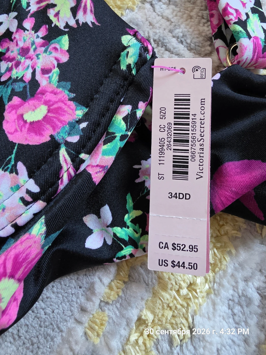 Victoria's Secret Swim Floral Bikini Top - photo 2