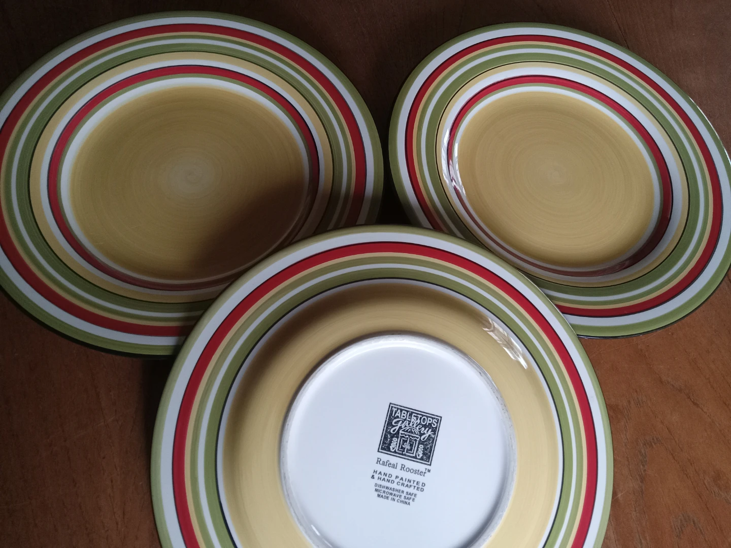 Rafeal Rooster Hand-painted Dinner Plates