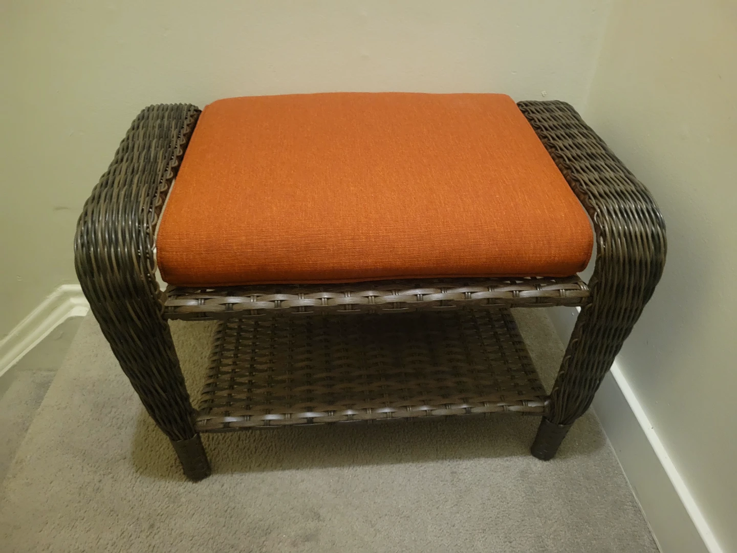 Storage ottman/bench and woven wicker/ottman - photo 4