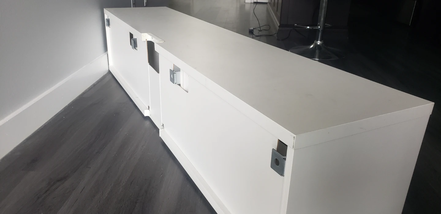 White IKEA TV Bench or Storage Unit - photo 2