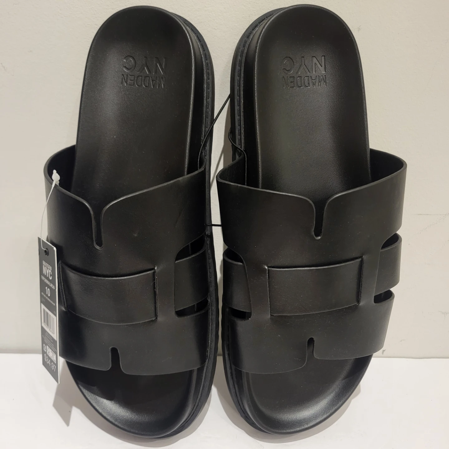 Mens Madden NYC Black Sandals