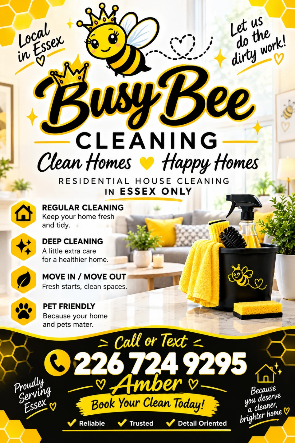 Busy bee cleaning