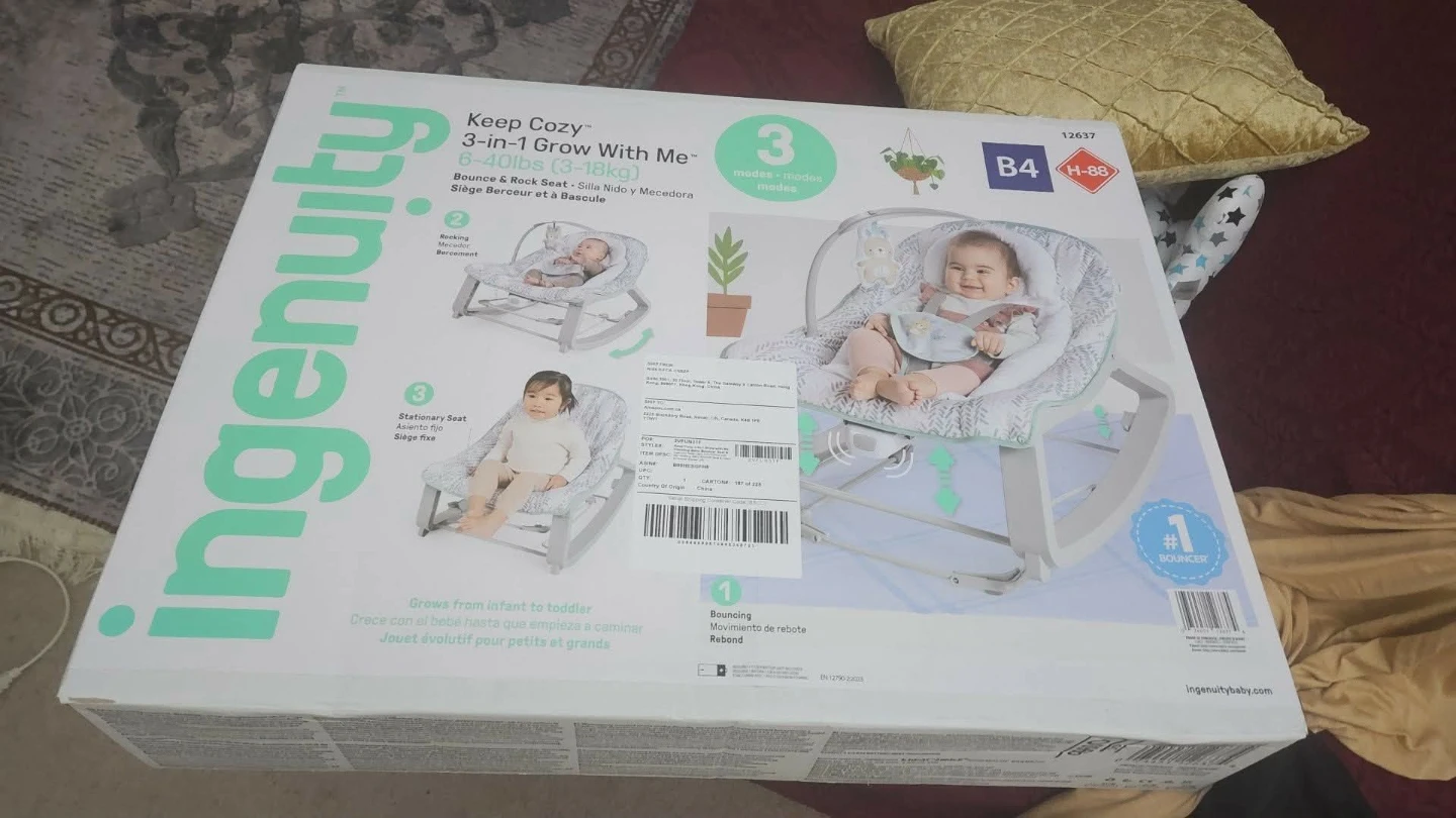 Brand new Ingenuity 3-in-1 Grow With Me Bouncer