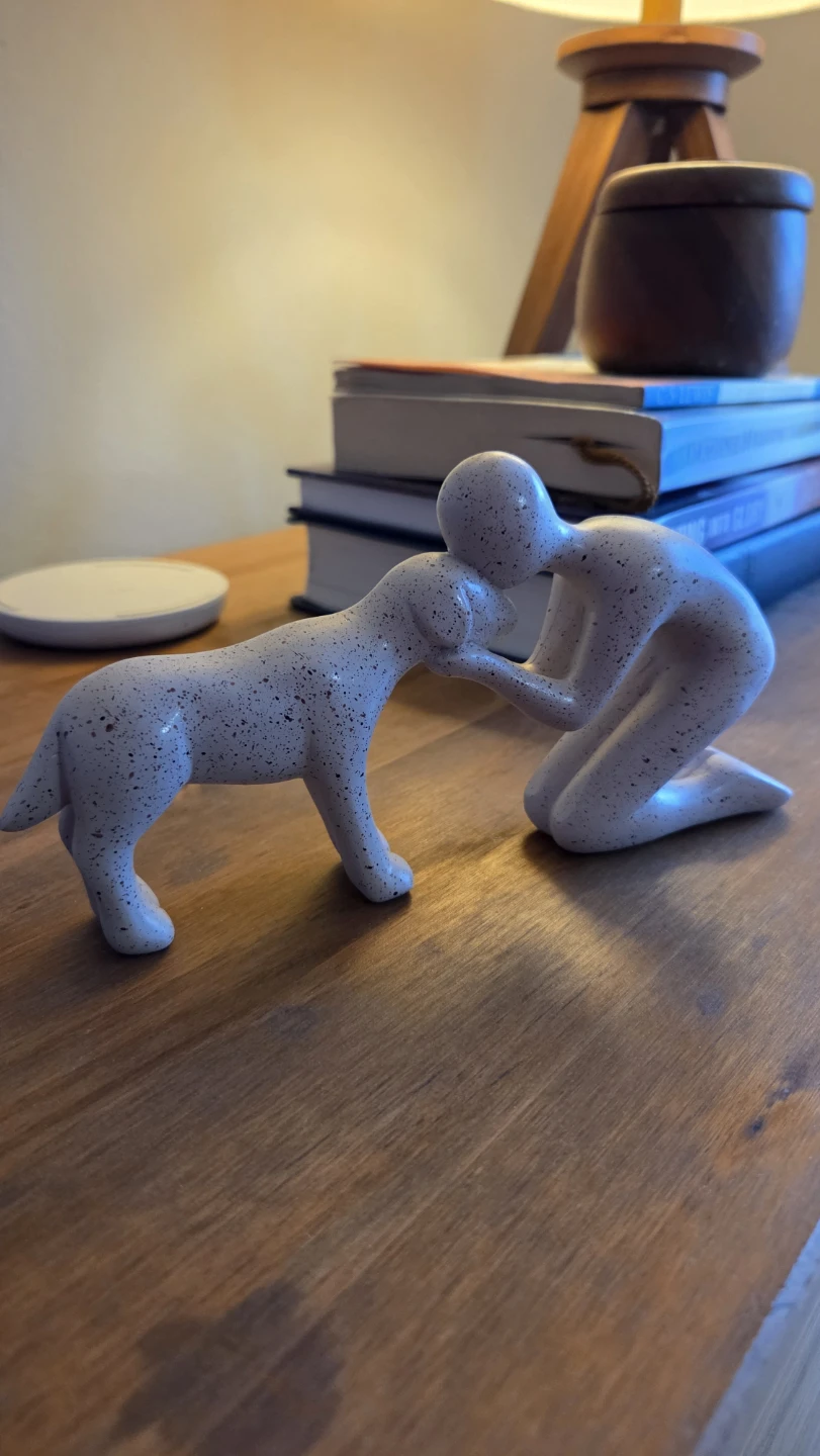 Bestfriends - Man & Dog Figurine *new - photo 3