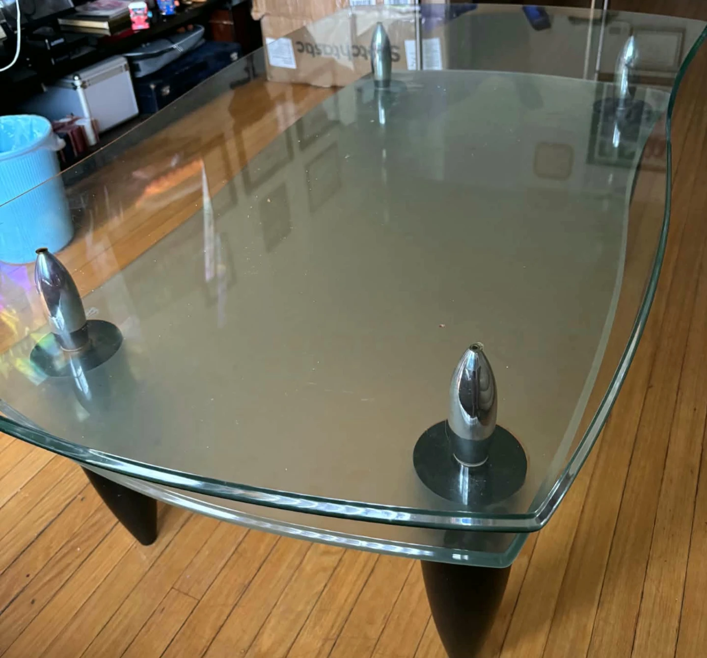 Modern glass coffee table