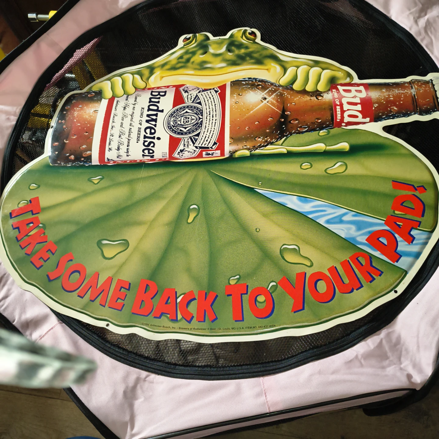 Vintage 1995 Budweiser Frog Sign - photo 2