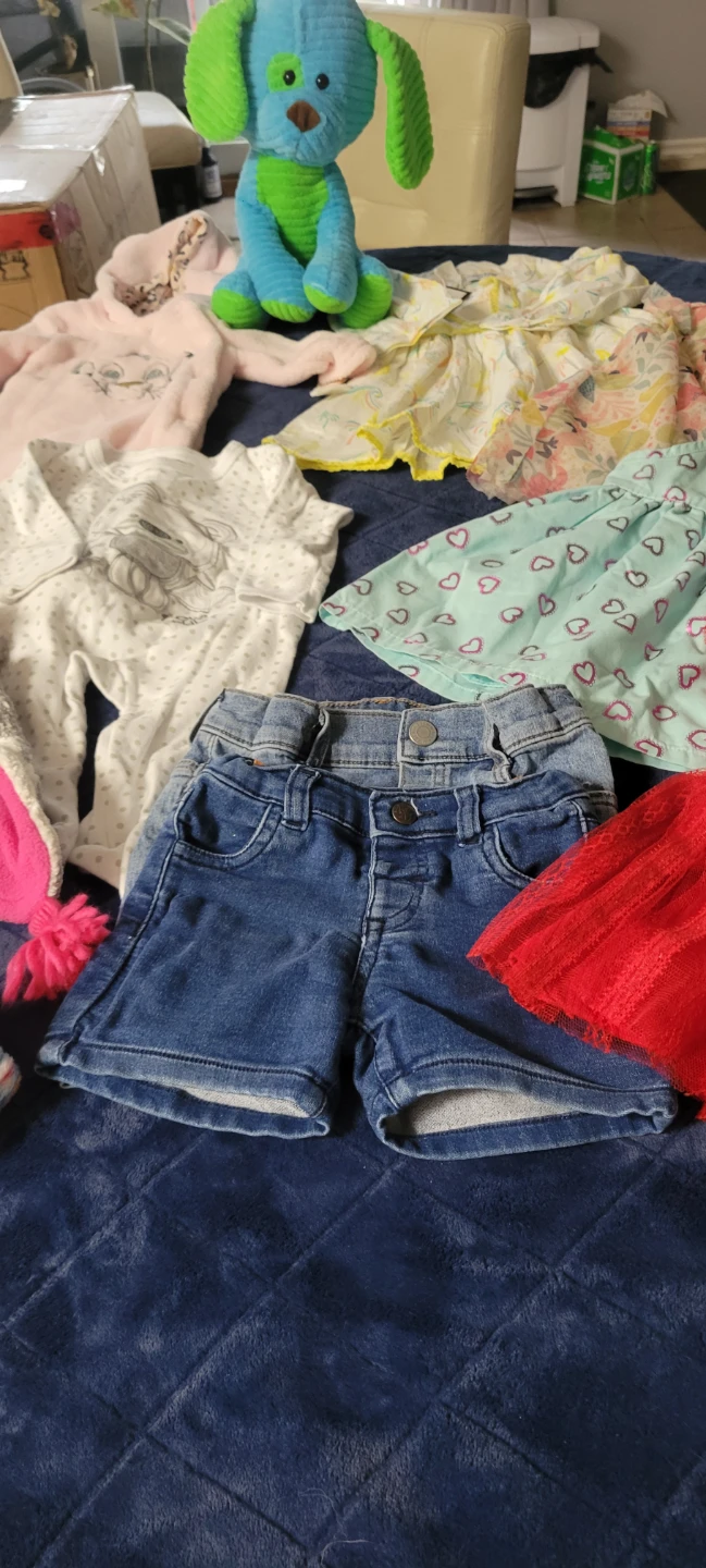 Toddler Girl Clothing and Plush Toy Bundle