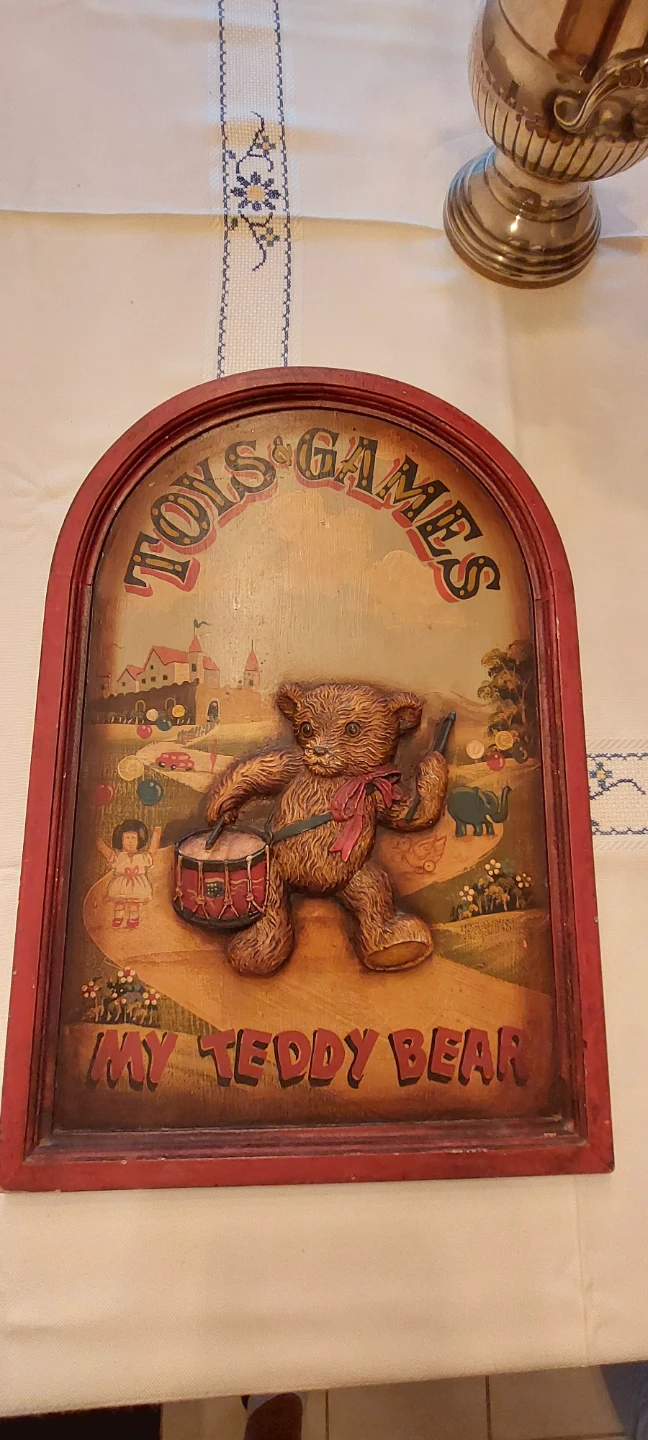 Antique My Teddy Bear Wall Plaque - photo 2