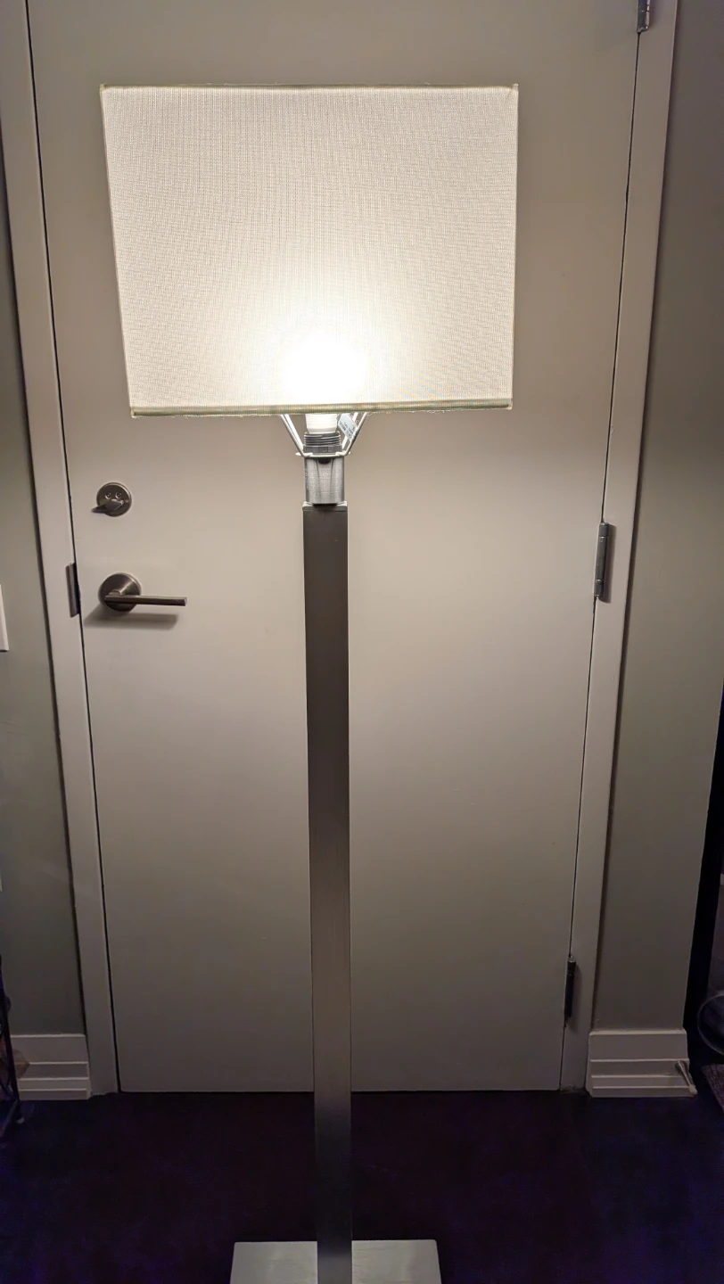 Modern Brushed Silver Floor Lamp