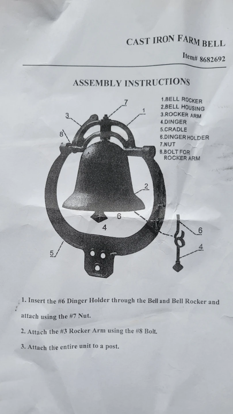 Cast Iron Farm Bell