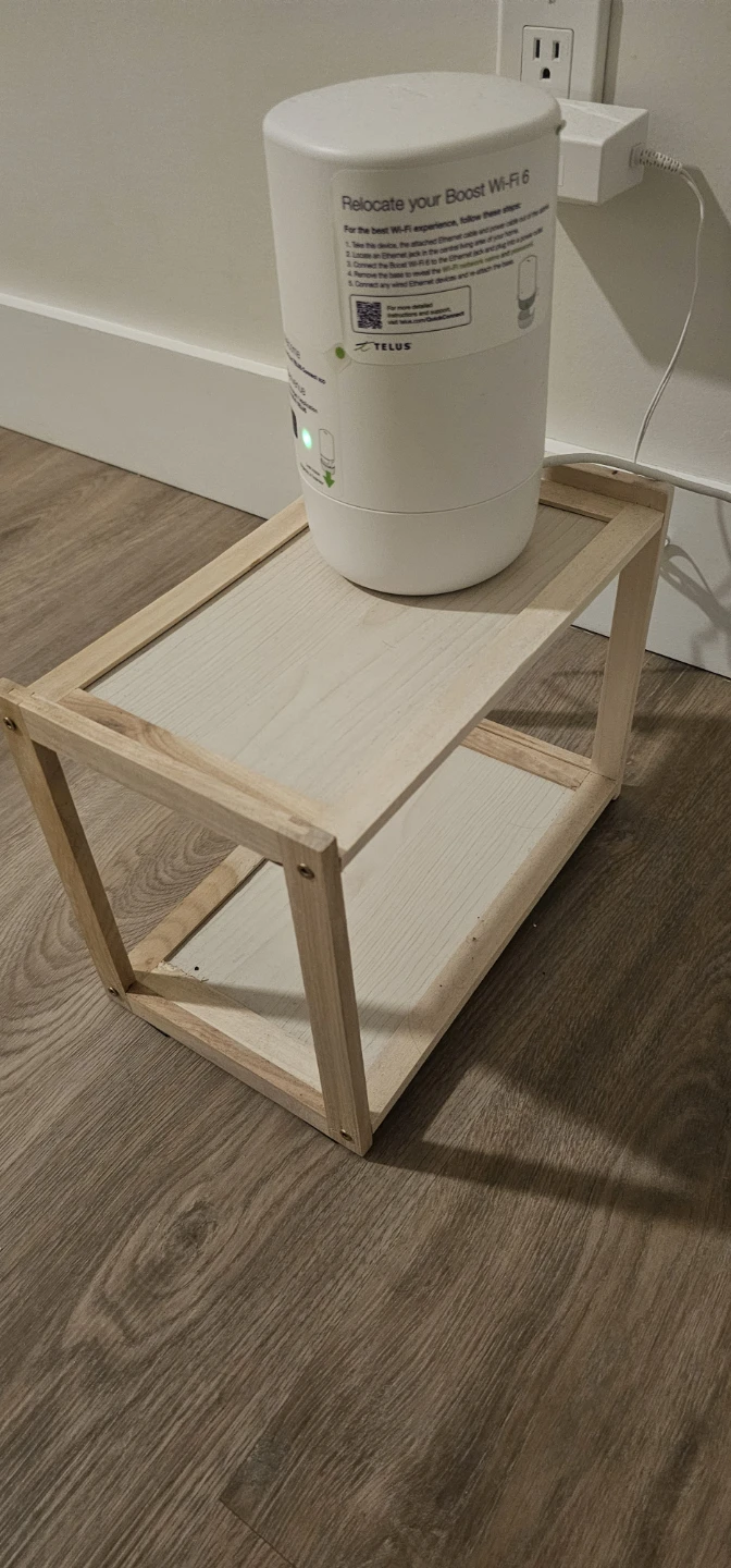 Small wooden two-tier shelf - photo 2