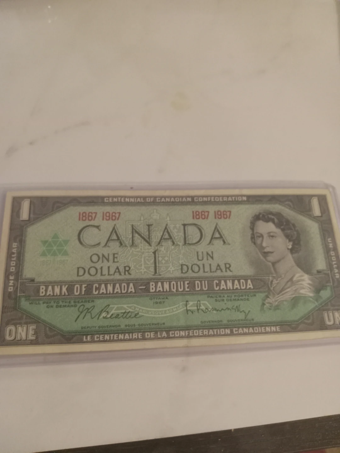 1967 Canadian Centennial One Dollar Banknote
