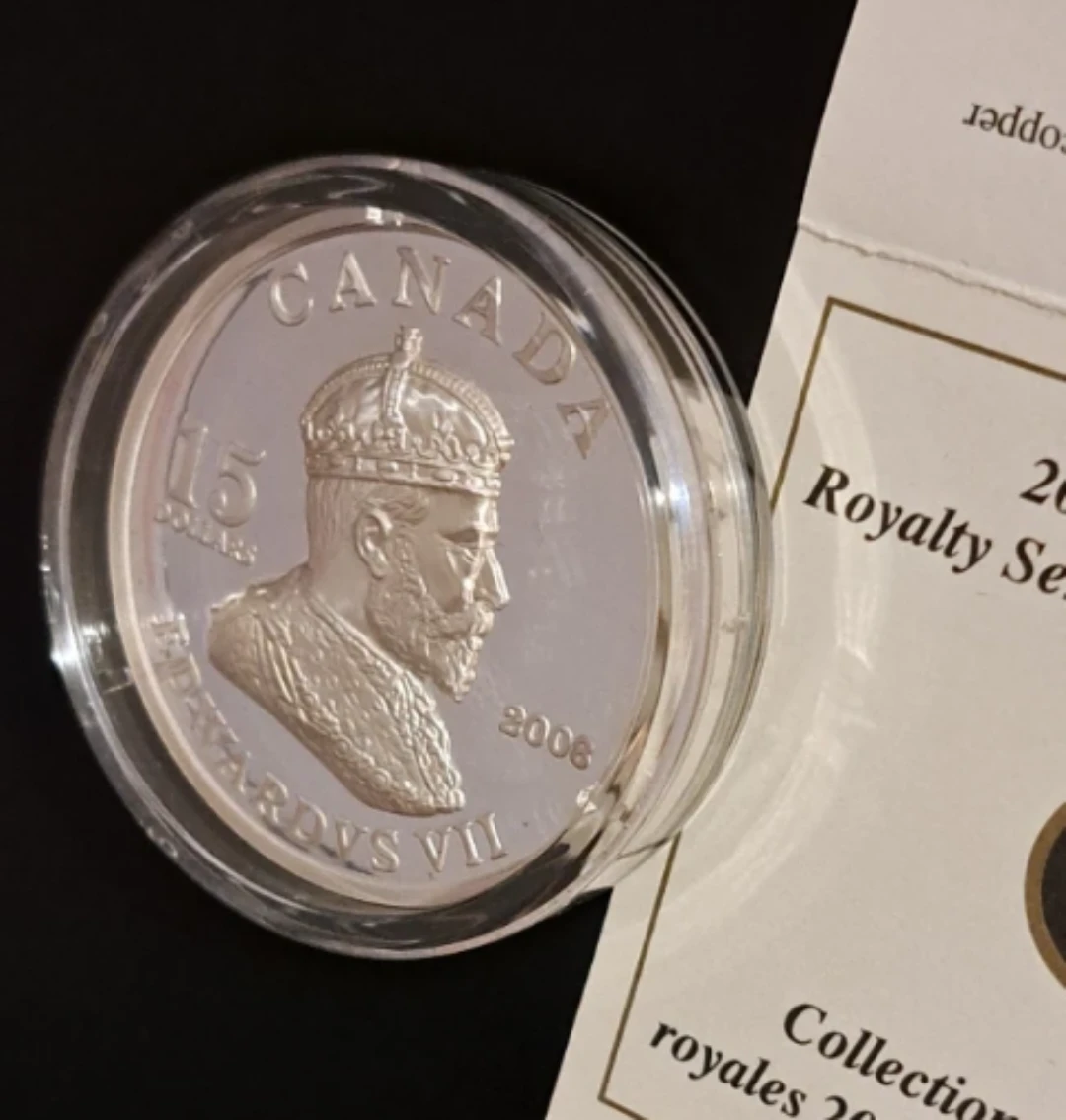 2008 Canada 15 Dollars King Edward VII, .925 Silver Coin - photo 5