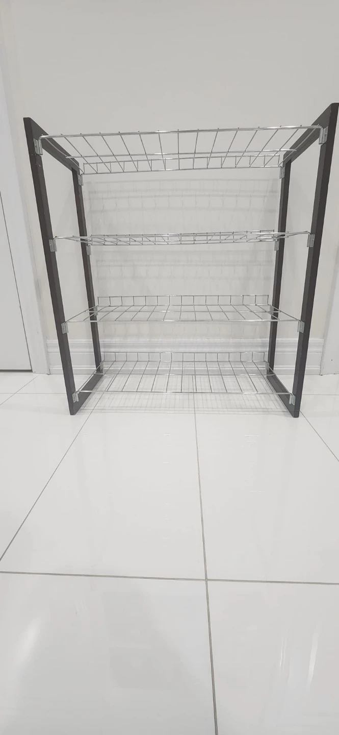 Four-Tier Metal and Wood Shoe Rack - photo 2