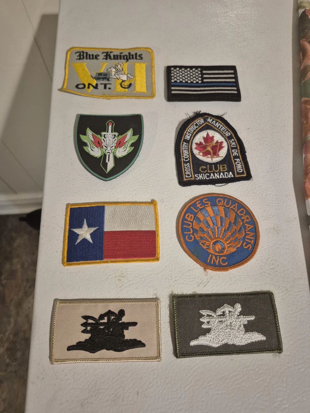 Collection of 8 Assorted Embroidered Patches