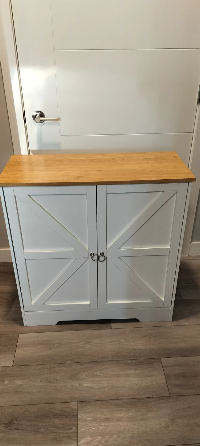 32”Farmhouse Sideboard with Adjustable Shelves,