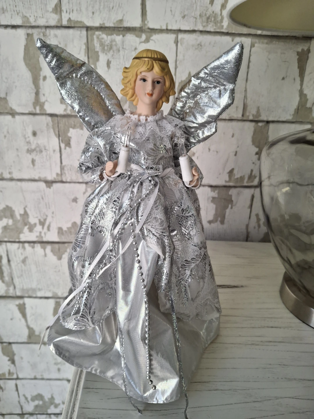 Beautiful light up angel tree topper.