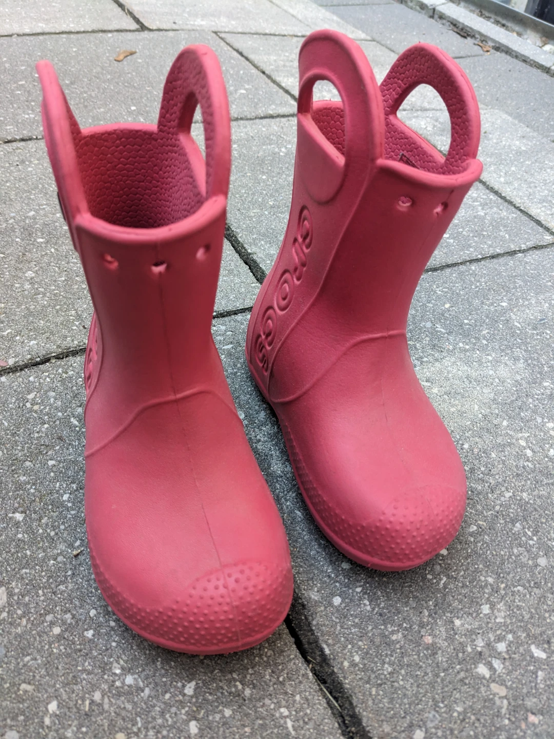 Crocs Handle Rain Boots Pink Size C9